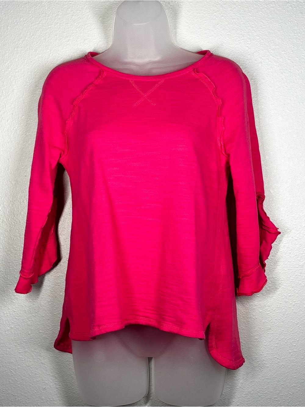 Soft Surroundings Pink Ruffle Top Size XSmall